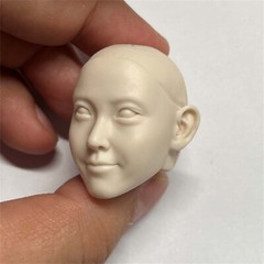 1/6 Unpainted South Korea Singer Bald Girl Head Sculpt Model Toys