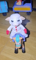 ERTL Shari Lewis Lamb Chop & Friends Figurine Lot And Train Cars 1994 Vintage