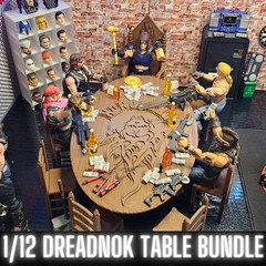 DREADNOK TABLE BUNDLE, For 1/12 Scale Figures, Zartan Throne, Gi Joe Classified