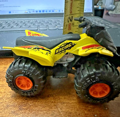 Turbo Wheels Yellow ATV Quad Runner Die-cast & Plastic toy model EX 500 3.25″x2″