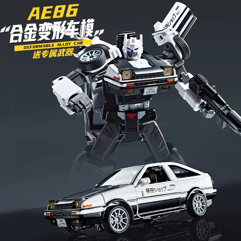 AE86 Defromed Alloy Car Model Robot 19.5Cm Action Figure Initial Drift Tofu Cart