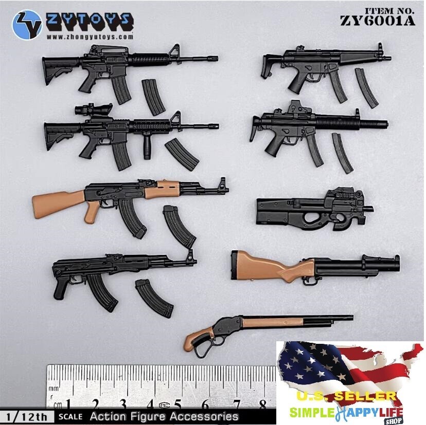 1/12 soldier Weapon 9 X gun 2.0 For 6″ FIGURE Marvel Legends SHF Phicen ❶USA❶