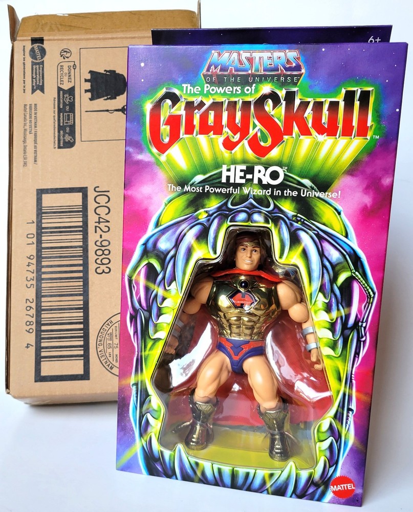 Masters of the Universe Origins He-Ro Gray Mattel Creations powers of grayskull