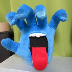 SANTA CRUZ × NICI Screaming Hand Soft Toy & Keychain Blue Polyester JAPAN NEW