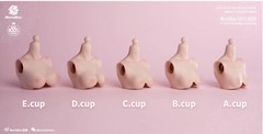 Worldbox 1:6 Female E cup Pale Breast Kits Cover Model Fit 12” PH TBL Body Toy