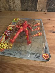 HUMAN TORCH Action Figure Marvel Super Heroes Toy Biz 1992 Fantastic Four New