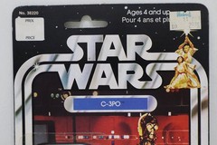 RARE 12 BACK C-3PO GDE PYRAMID LOGO KENNER CANADA VINTAGE STAR WARS 1977