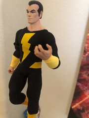 Black Adam Action Figure Black Yellow Lightning Bolt Suit Boots Wrist Cuffs