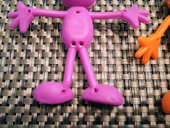 2.75″ Bendable Posable Smiley Face Man Figure Lot Multi Color Lot Of 7
