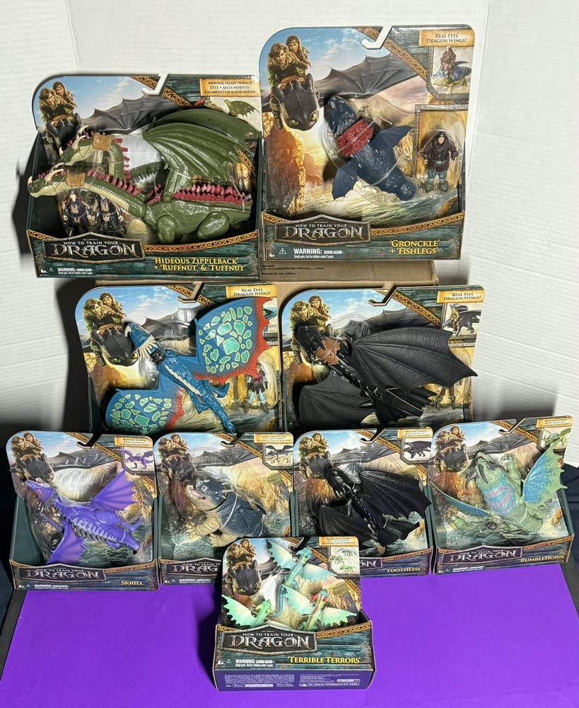 How To Train Your Dragon 2025 Live Action Movie – Lot Of 9 Dragons- NICE SETS