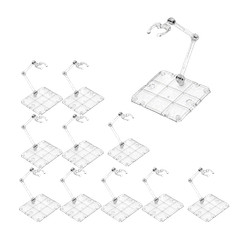 12Pc HG144 Adjustable Action Figure Display Holder Base Doll Model Support Stand