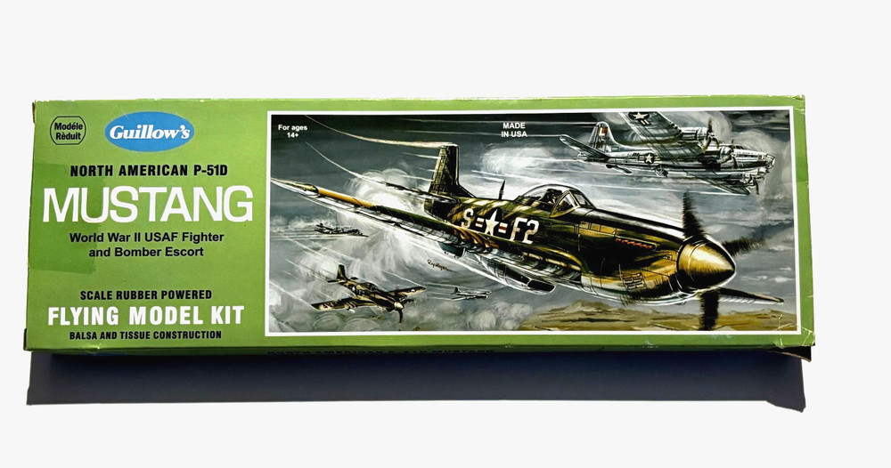 North American P-51D Mustang GUILLOW’S Plane Model Kit NEW Open Box