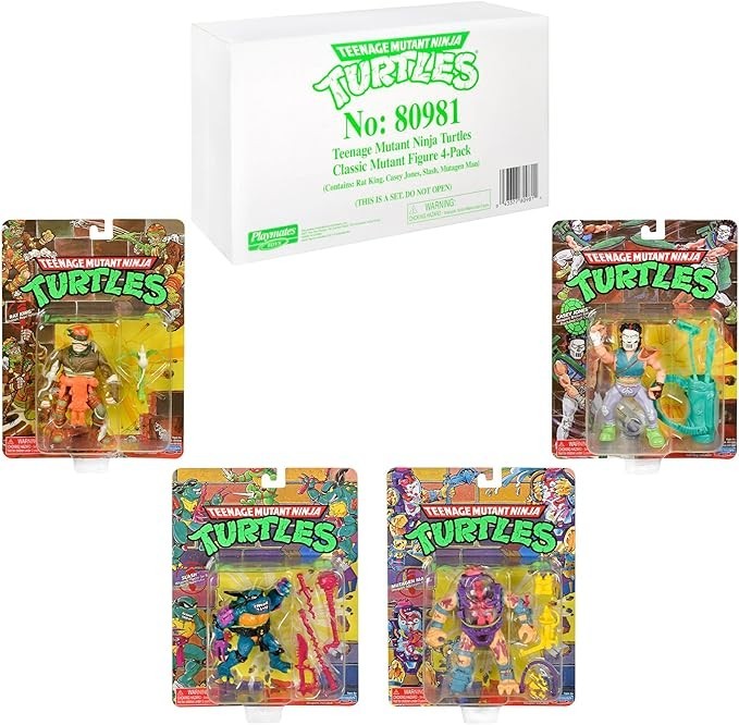 TMNT Classic Mutant Figure 4-Pack Rat King Casey Jones Slash Mutagen Man 80981
