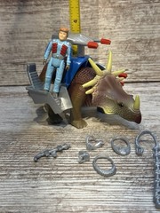 Dino Riders Styracosaurus Action Figure Vintage Tyco 1988 (100% Complete) W/Fig.