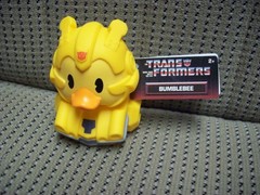 Bumblebee, Transformers 2.5″ Rubber Duck with tag attached New!