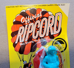 RARE Vintage Ray Line RIPCORD TV Show Sky Diving Parachutist Toy Mint On Card