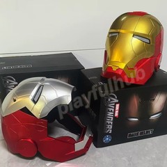 Iron Man Helmet Mk5 Electric Touch Control Helmet 1/1 Cosplay Led Eyes Mask