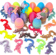 12 Pcs Random 3D Printed Dragon Eggs with Dragon Inside,Mystery Easter Egg Set A