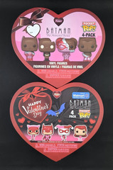 NICE!! Set of 2 Batman Funko Pop Pocket Pop 4-Pack Heart Boxes Valentine’s Day
