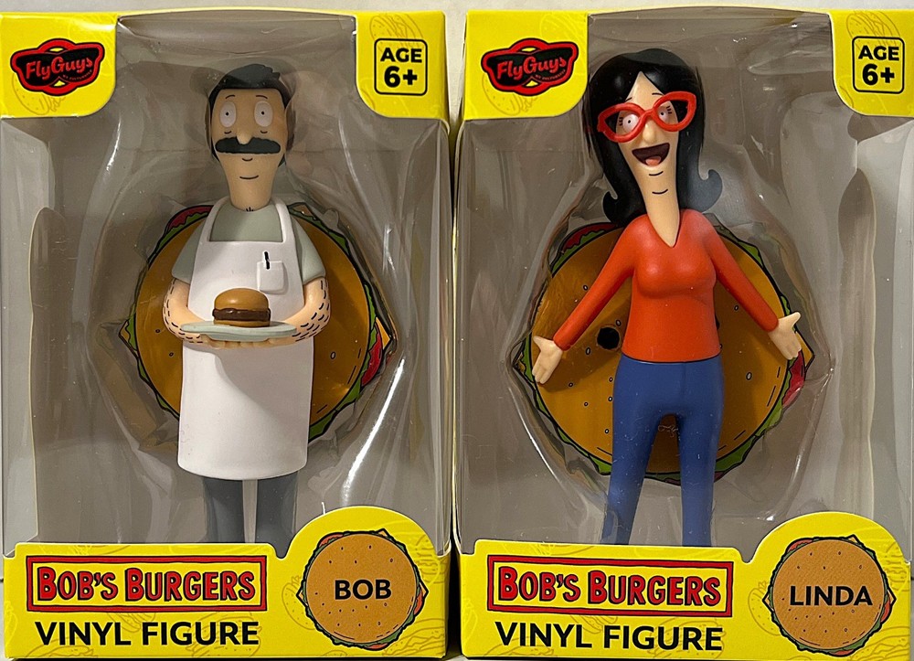 Bob’s Burgers The Belcher’s BOB & LINDA 4″ Vinyl Figure Culturefly Set of 2 NIB