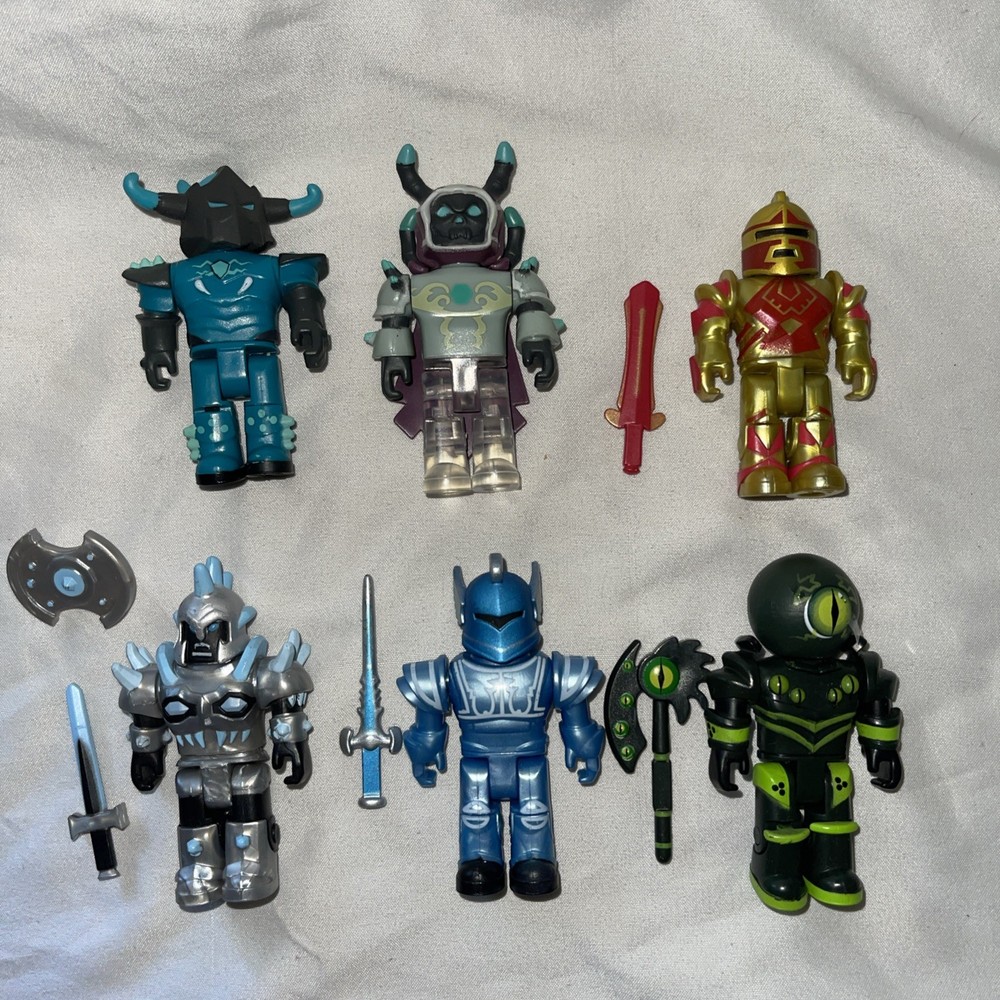 R0BL0X Toys Lot Of 6 Legends Collection Figures And Weapons Only No Code