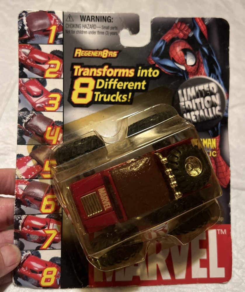 Spider-Man Racer Regener8’rs Marvel 2003 Limited Edition Gold Series READ