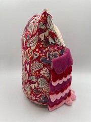 Ganz Red Owl Plush Pink Purple Floral Flowers Heart HV9150 Flutters 12″