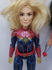 Marvel CAPTAIN MARVEL Doll Makes Noises And Lights & Wonder Woman 12″ Doll Lot