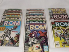 Vintage 1979 Parker Bros. ROM Spaceknight Action Figure and Marvel Comics Set