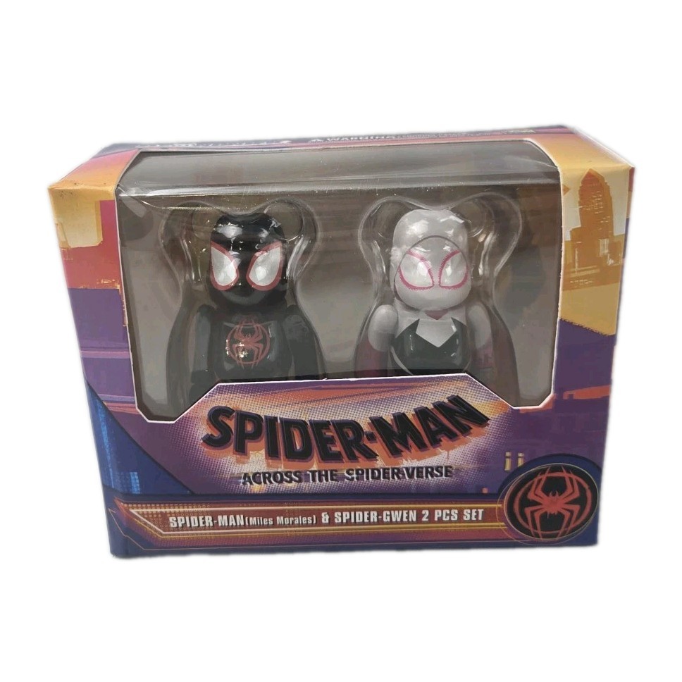 BE＠RBRICK SPIDER-MAN（Miles Morales）＆ SPIDER-GWEN 2PCS SET MEDICOM TOY New