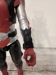 Red Silver Armored Action Figure Power Rangers Style Toy 12” Superhero