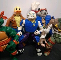 Vintage TMNT Mixed Lot of 11 Playmates 1990s Baxter Fugitoid Rat King & MORE! *G