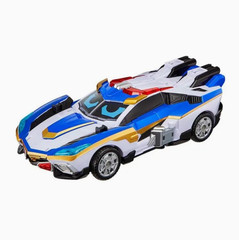 Metal Cardbot W BLUECOP W Transforming Patrol Car Robot Action Figure Korean Toy