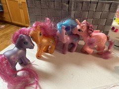 Lot Of 4 My Little Pony: Petal Blossom, Sparkleworks, Pegasus & Scooter