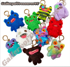 Mini Fuggler Keyring Clip On Bag Plush 5″ Funny Ugly Monster Green Blue Red