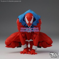 Mess Toys Spider-Man Scarlet Hero Blue Cloth Battle Suit Action Figure US STOCK