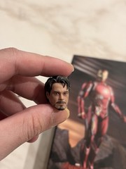 1/12th Man Head Sculpt Model Tony Stark F 6″ Male Action Figure Body