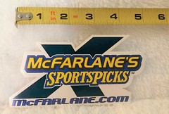 Todd McFarlane SPORTS PICKS Promo DECAL STICKER Comics Exclusive NEW Blue Yellow