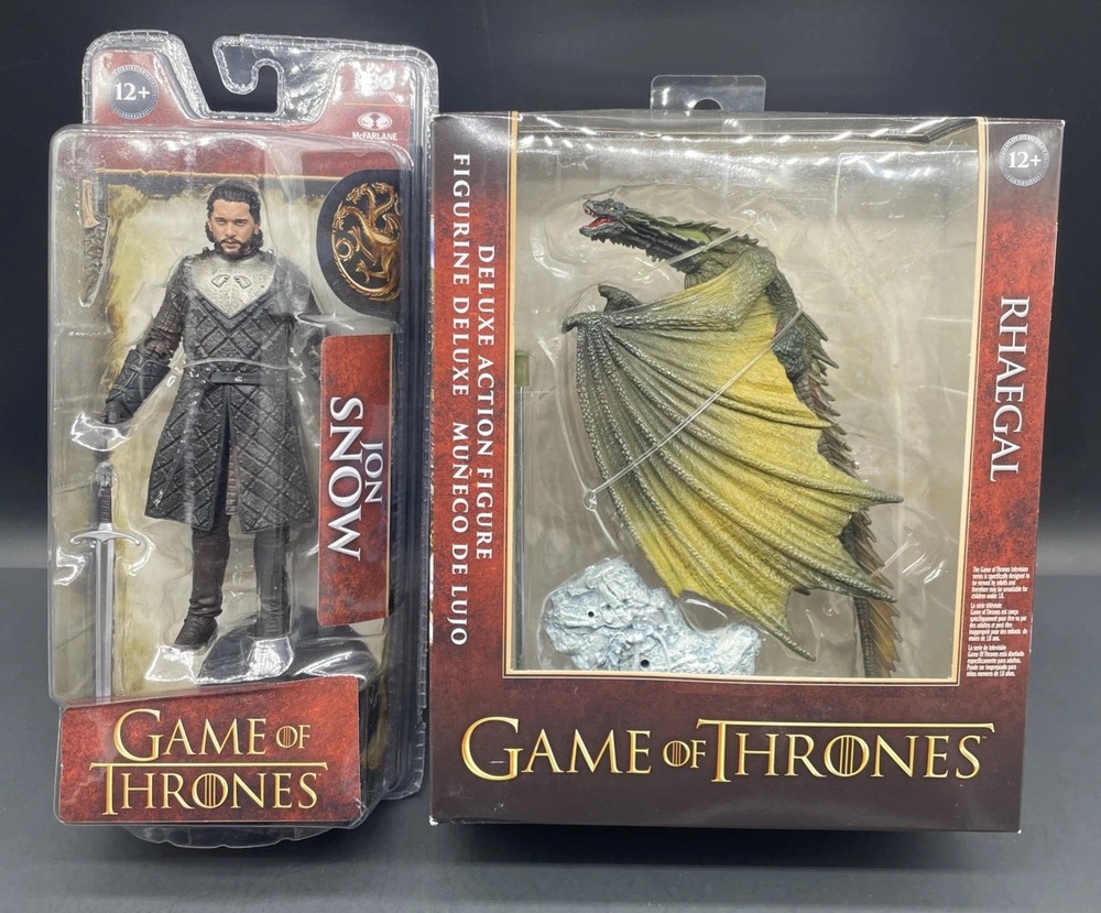 McFarlane Toys Game of Thrones Jon Snow & Rhaegal Action Figure Set Of 2
