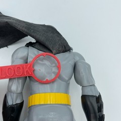 DC COMICS Batman Action Figure Gray Black Cape Yellow Belt Poseable 12in 67800