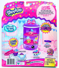 Shopkins Food Fair Cup Cake Collection 8 Pieces Plus Tray Tongs & Display New