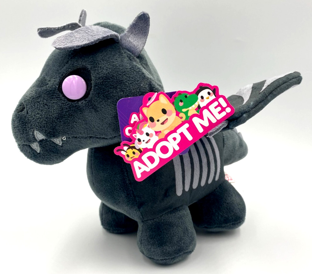 Adopt Me Black Evil Dragon Plush Toy 8 inch NWT Uplift Games