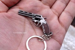 mini gun Colt Anaconda 357 Revolver full metal keychain toy gift 5cm