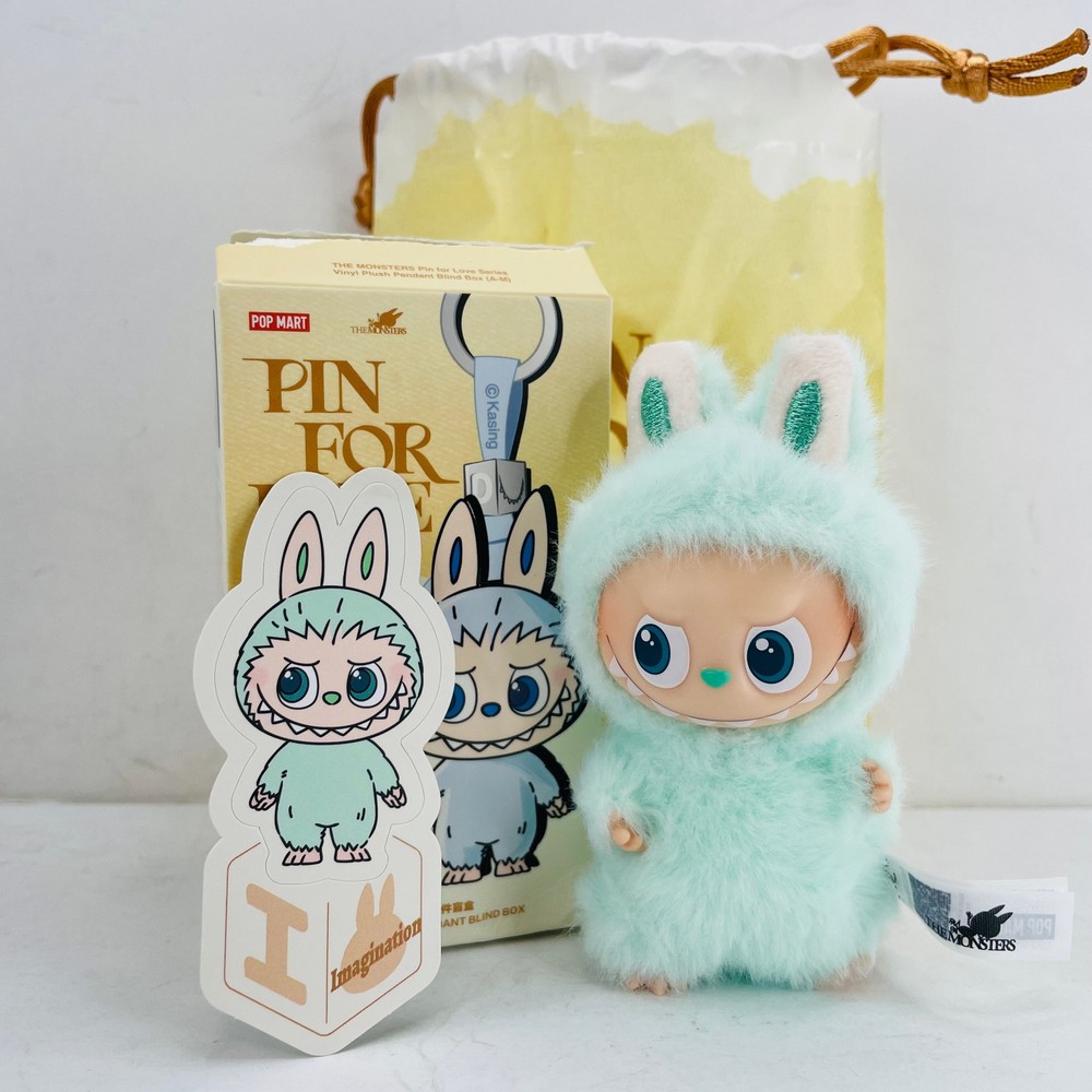 POP MART Labubu The Monsters Pin For Love Series Mini Vinyl Plush Doll Pendant I