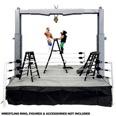 Deluxe Grab The Gear Adjustable Playset with Accessories for WWE & AEW Figures