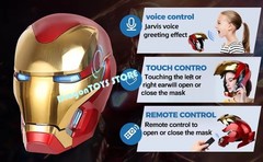 Iron Man Mk50 Friday Helmet Autoking 1/1 Wearable Helmet Cosplay LED Gift
