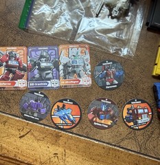 Blokees Transformers LOT Figure Set Starscream, Dark Optimus, + Cards/Weapons