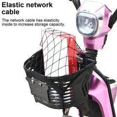 Motorcycle Cargo Net Polyester High Elastic Cargo Net with 4 Adjustable Hooks
