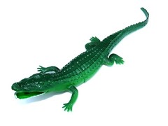 Beautifully Detailed Realistic 11″ Green Alligator Plastic PVC Toy Figure