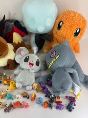 Lot Of Pokemon Plush Toys & Figures Togekiss Banette Eiscue Ice Face Charmander
